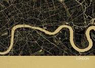 Small London City Street Map Print Straw (Matt Art Paper)