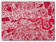 Extra Small London Street Art Map (Canvas)