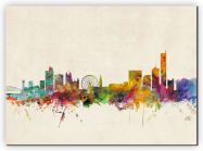 Large Manchester City Skyline (Canvas)