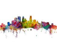 Minneapolis Watercolour Skyline