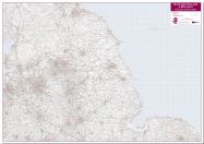 Northern England and the Midlands Postcode District Map (Pinboard)