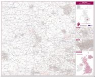 Oxford Postcode Sector Map (Pinboard)
