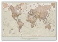 Medium Personalised Antique World Map (Canvas)