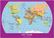 Medium Personalised Child's World Map (Pinboard)