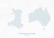 Small Personalised Country Name Text Map Print - Petrol Blue (Matt Art Paper)