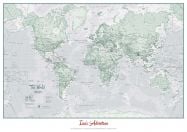Small Personalised World Is Art - Wall Map Rustic (Laminated)