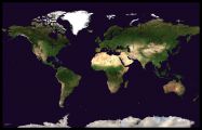 Huge Satellite Map of the World (Pinboard & framed - Black)