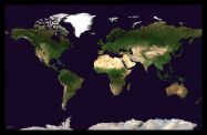 Medium Satellite Map of the World (Pinboard & framed - Black)