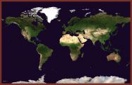 Huge Satellite Map of the World (Pinboard & framed - Dark Oak)