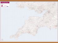 South West England Postcode District Map (Wooden hanging bars)