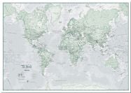 Small The World Is Art - Wall Map Rustic (Pinboard)