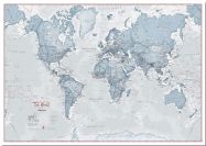 Medium The World Is Art - Wall Map Teal (Pinboard)