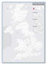 UK Parliamentary Boundary Outline Map (Canvas)