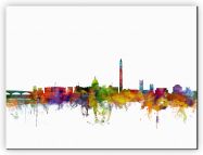 Large Washington DC Watercolour Skyline (Canvas)
