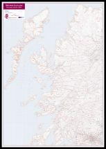 Western Scotland Postcode District Map (Pinboard & framed - Black)