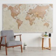 Huge Antique World Map (Canvas)