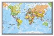 Small World Wall Map Political (Canvas)
