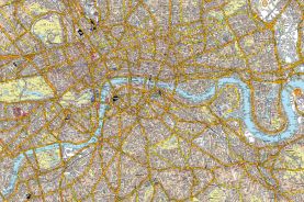 Large A-Z Canvas London Street Map (Rolled Canvas - No Frame)