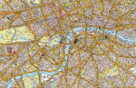Medium A-Z Canvas London Street Map (Rolled Canvas - No Frame)