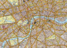 Small A-Z Canvas London Street Map (Rolled Canvas - No Frame)