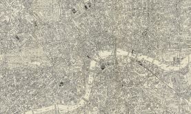 A-Z Historical Canvas Map Central London