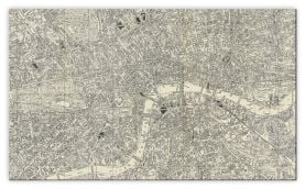 Huge A-Z Historical Canvas Map Central London (Canvas)
