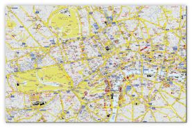 Medium A-Z Visitors' Map London (Canvas)