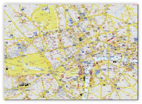 Small A-Z Visitors' Map London (Canvas)
