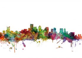 Boston Watercolour Skyline