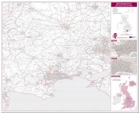 Bournemouth Postcode Sector Map (Pinboard)