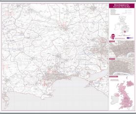 Bournemouth Postcode Sector Map (Hanging bars)