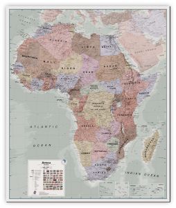 Large Executive Africa political Wall Map (Canvas)