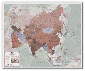 Large Executive Asia Wall Map Political (Canvas)