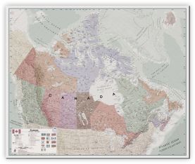 Large Executive Canada Wall Map (Canvas)