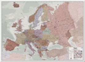 Large Executive Europe Wall Map Political (Pinboard)