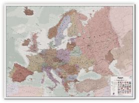 Large Executive Europe Wall Map Political (Canvas)