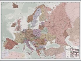 Huge Executive Europe Wall Map Political (Hanging bars)