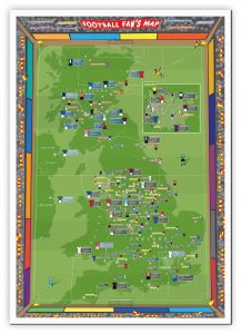 Large Football Fan's Stadium Map (Canvas)