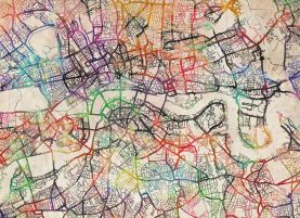 Watercolour Map of London