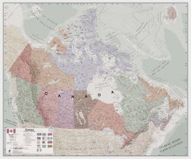 Large Executive Canada Wall Map (Magnetic board and frame)