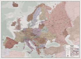 Large Executive Europe Wall Map Political (Magnetic board and frame)