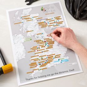 Scratch Off UK Cycle Climbs Print