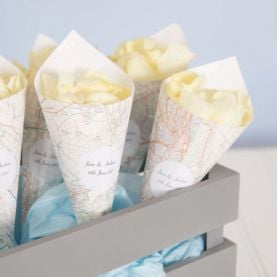 Confetti Cones with Personalised Stickers