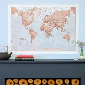 Medium The World Is Art - Wall Map Red (Paper)