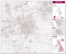 Manchester Postcode Sector Map (Pinboard)