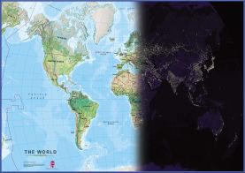 Motion World Map Poster (Lenticular)