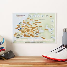 Personalised Scratch Off European Football Grounds Print
