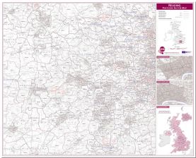 Reading Postcode Sector Map (Pinboard)