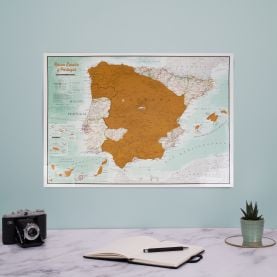 Scratch Spain and Portugal Print (Silk Art Paper)