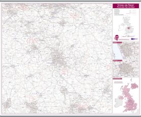 Stoke on Trent Postcode Sector Map (Hanging bars)